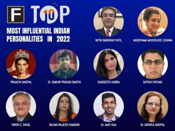 Top 10 Most Influential Indian Personalities of the year 2022 announced by Fame Finders Media.